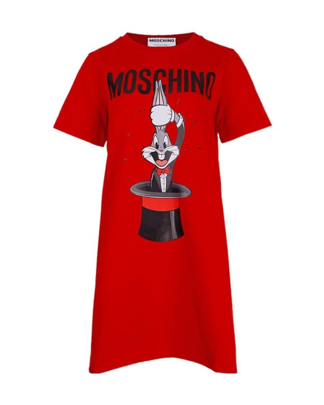 Moschino Red Bugs Bunny Print T-Shirt Dress