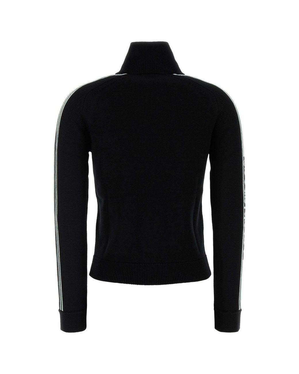 Casablanca Black Turtleneck Zip Up Cardigan