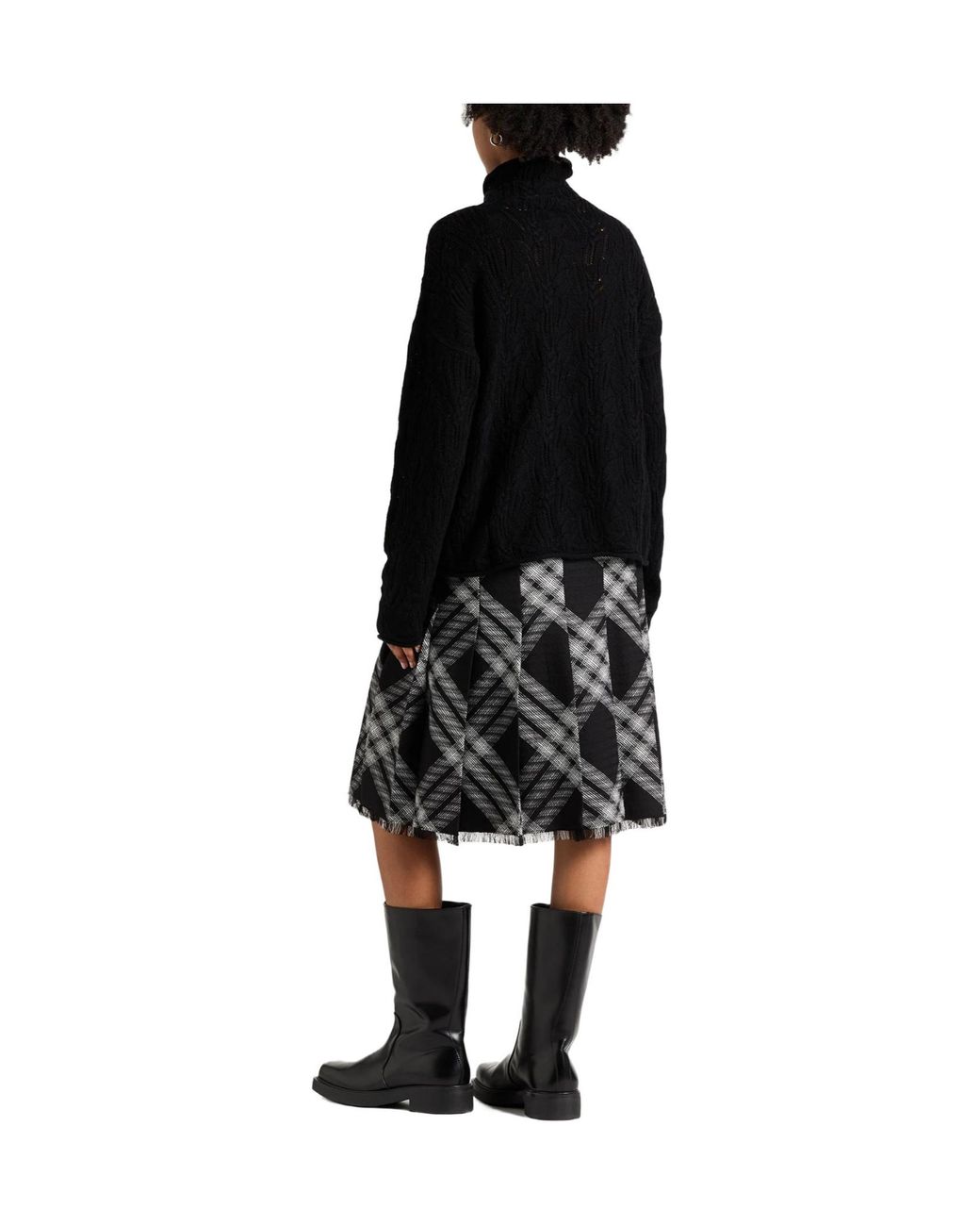 Max Mara Black Turtleneck Wool, Cashmere