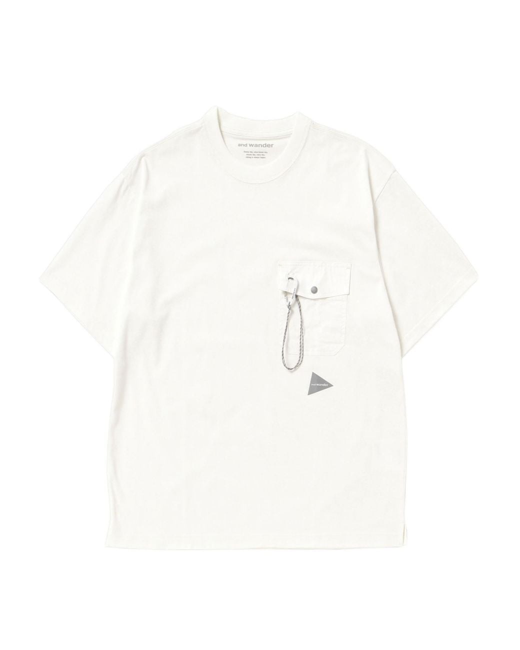 And Wander White Carabiner T-Shirt for men