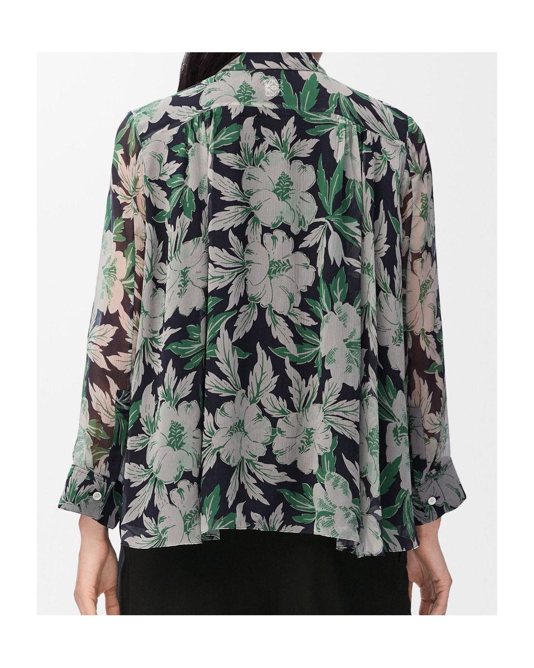 Loewe Green Relaxed Fit Crepe Shirt