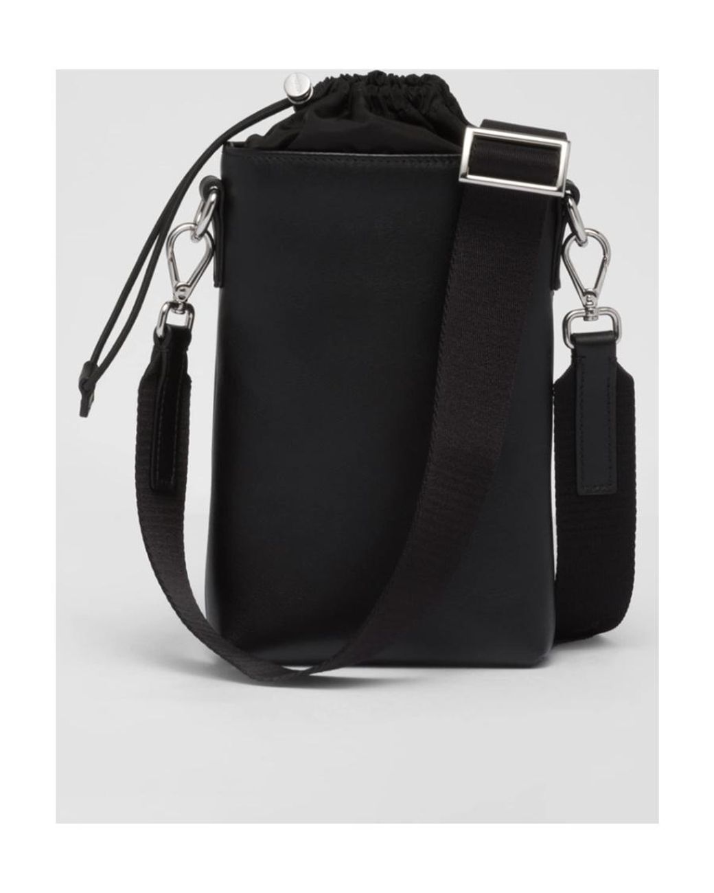 Prada Black Leather Smartphone Case for men