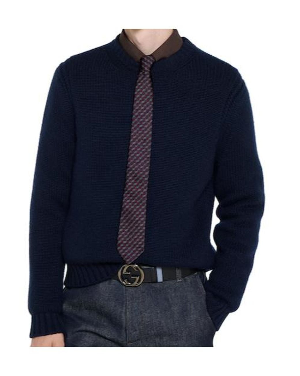 Gucci Blue グッチ Ggジャカードロゴパッチタイ for men