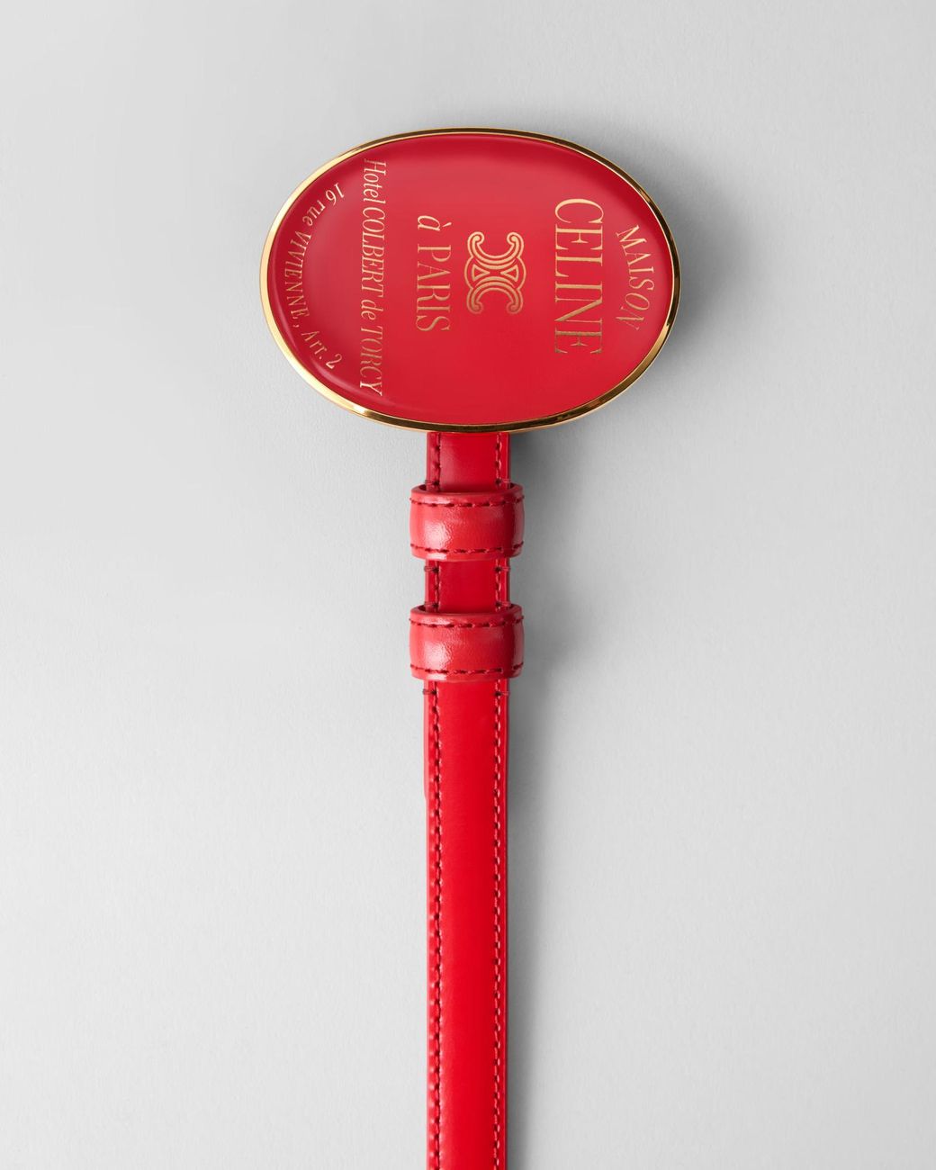 Céline Red Little Maison Belt