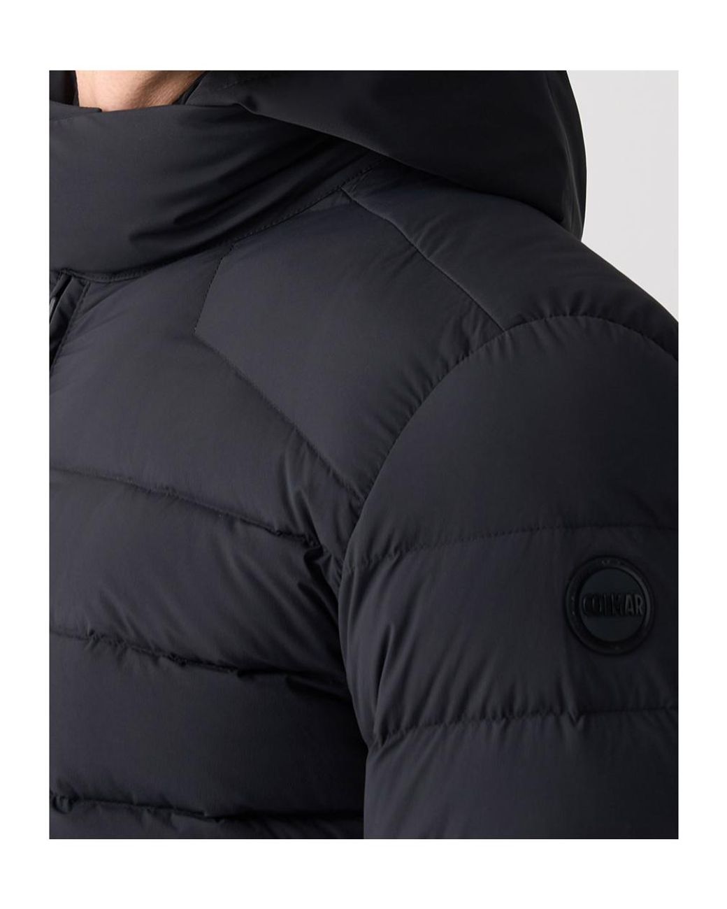 Colmar Blue Quilted Down Jacket With Bib for men