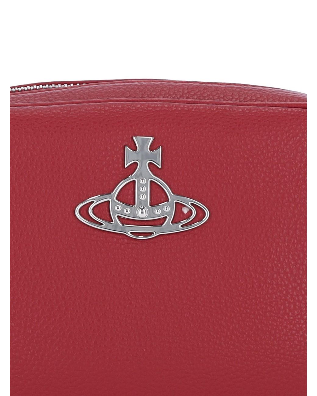 Vivienne Westwood Red Anna Orb-Plaque Crossbody Bag