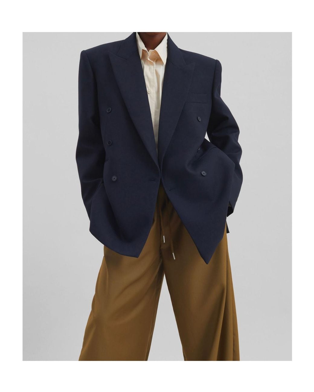 Frankie Shop Blue Monterey Structured Blazer