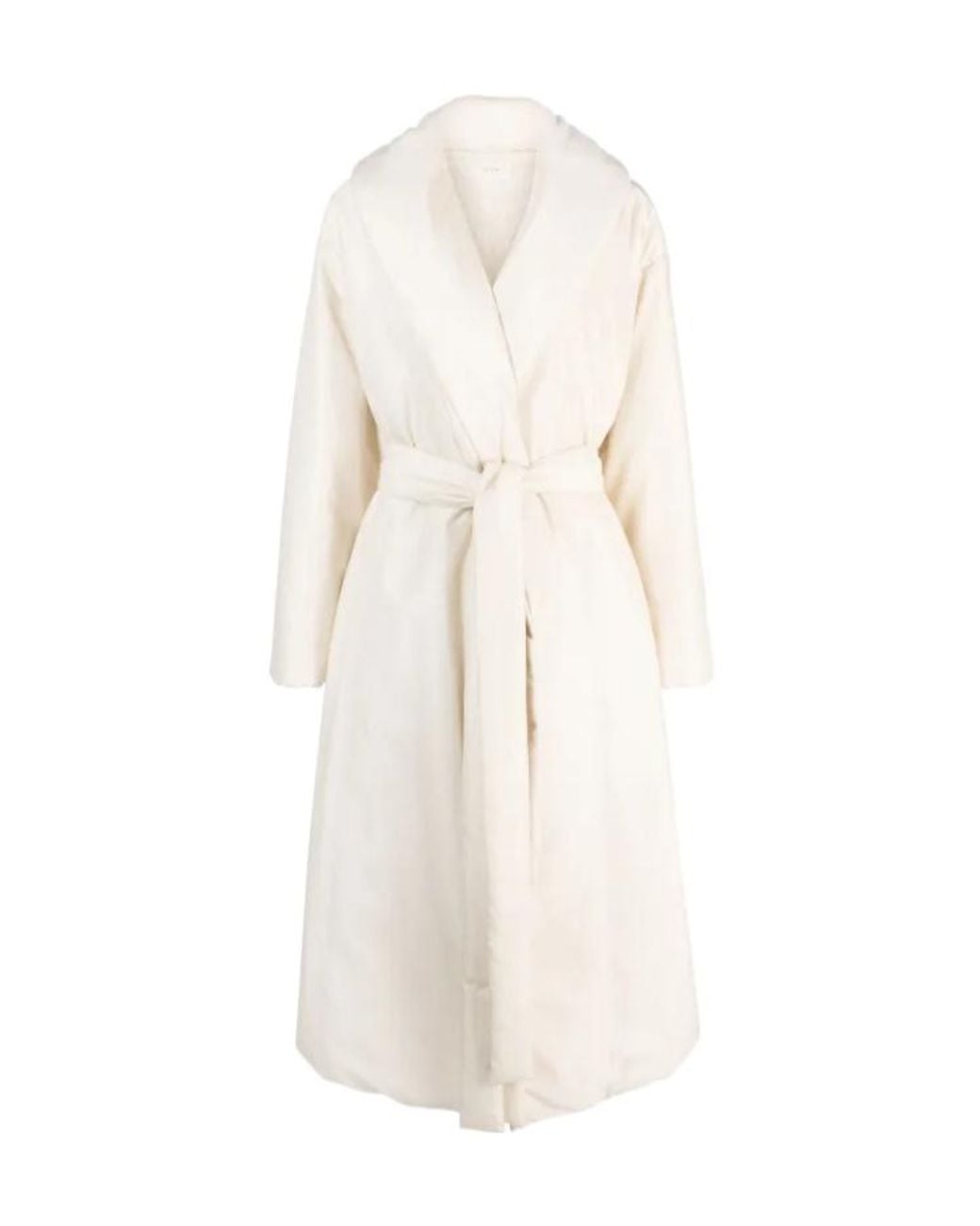 The Row White Francine Tied-Waist Coat