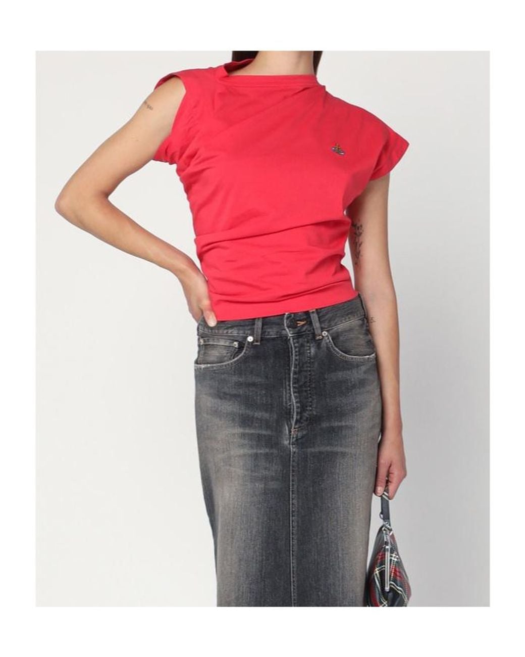Vivienne Westwood Pink Logo-Embroidered Short-Sleeved T-Shirt
