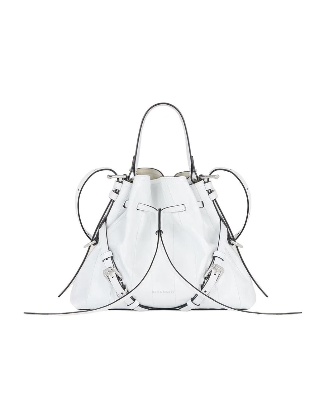 Givenchy White Voyou Small Bucket Bag