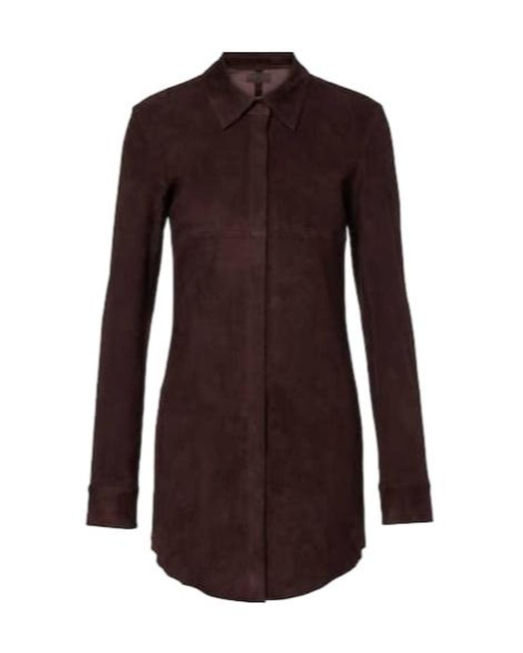 Stouls Brown Geraldine Suede Shirt Dress
