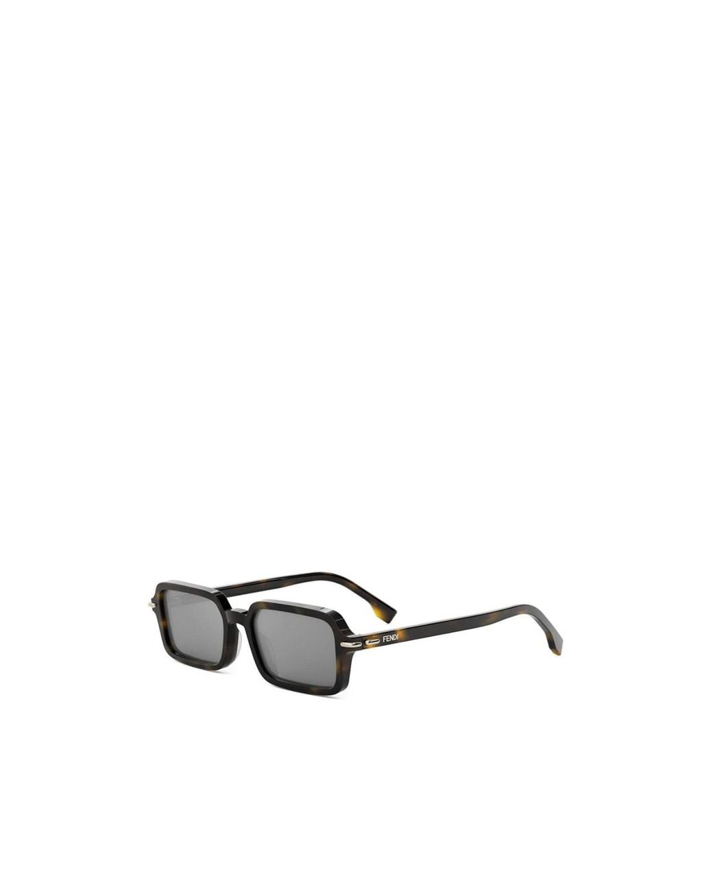 Fendi White Rectangle-Frame Sunglasses