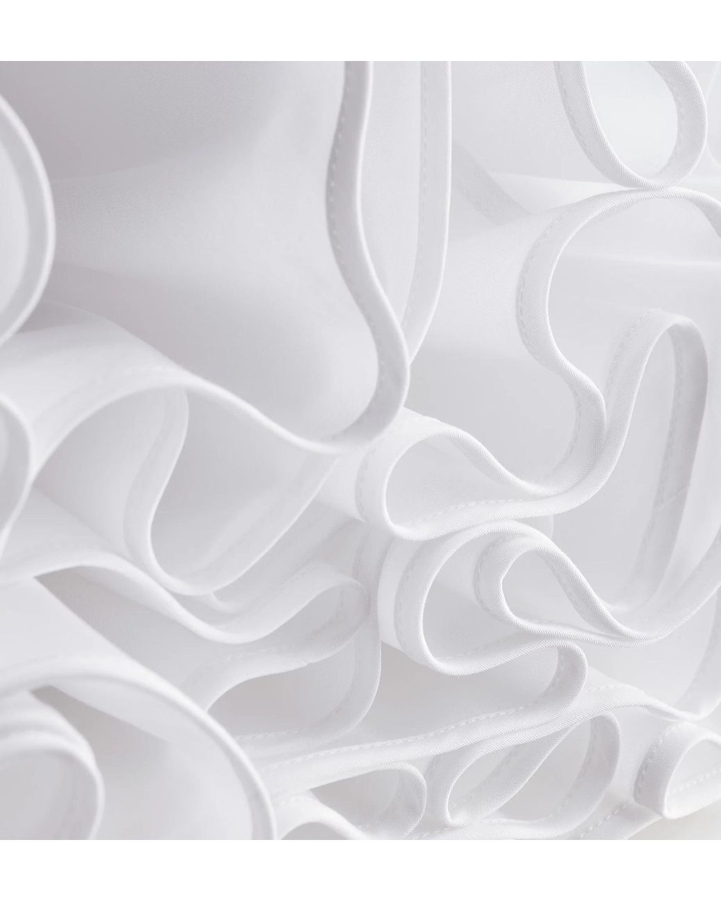 Dior White Iviera Mid-Length Ruffled Dress