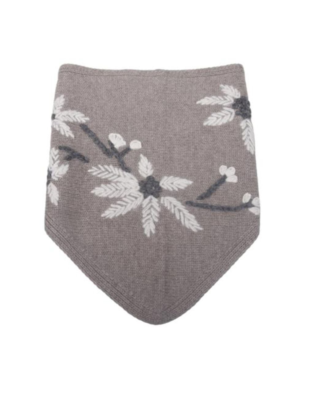 P.A.R.O.S.H. Gray Embroidered Scarf