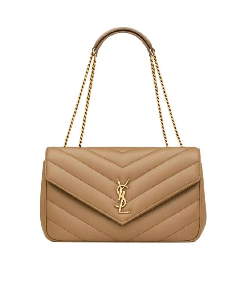 Saint Laurent Metallic Loulou Medium Shoulder Bag
