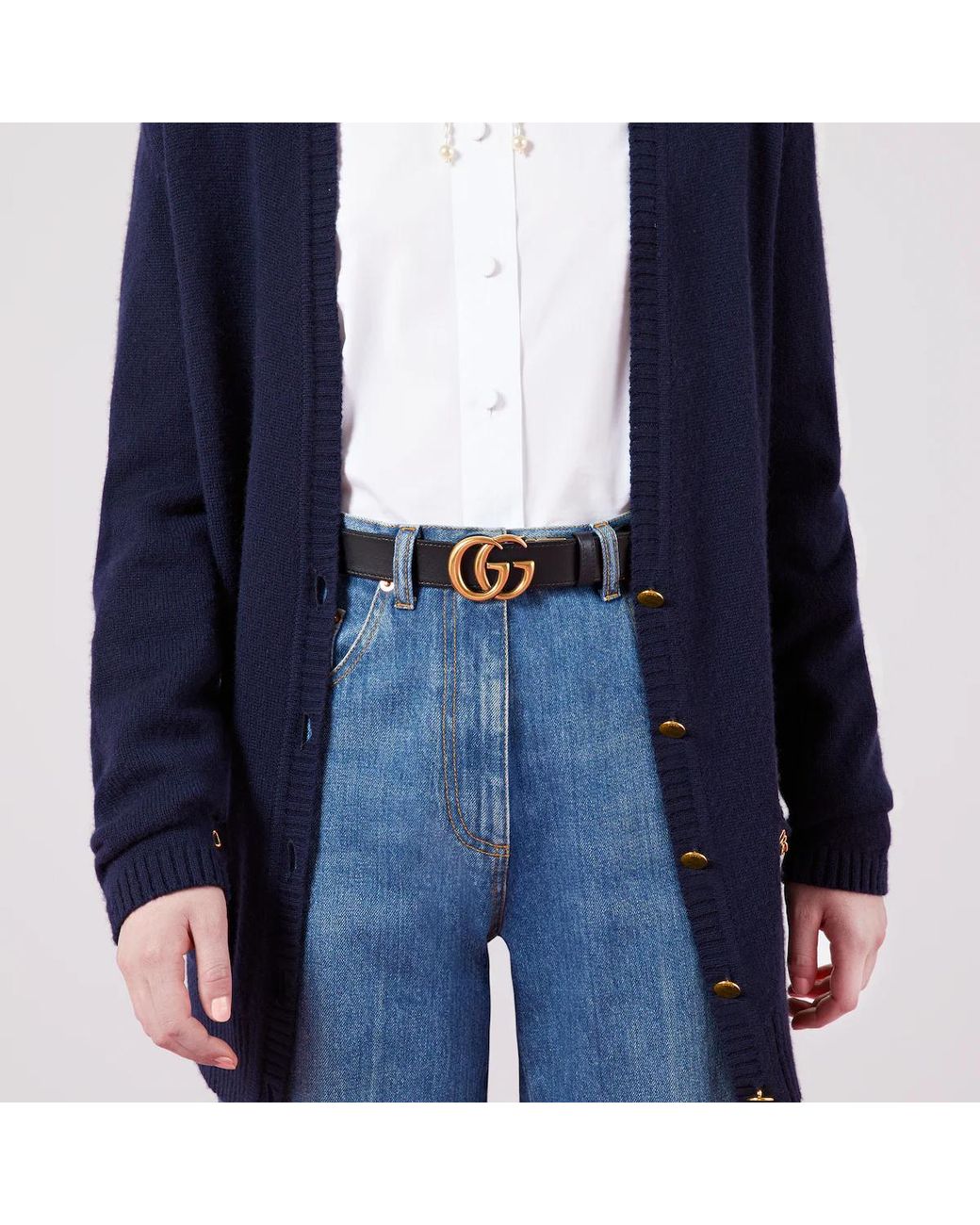 Gucci Multicolor Reversible Gg Monogram Buckle Belt