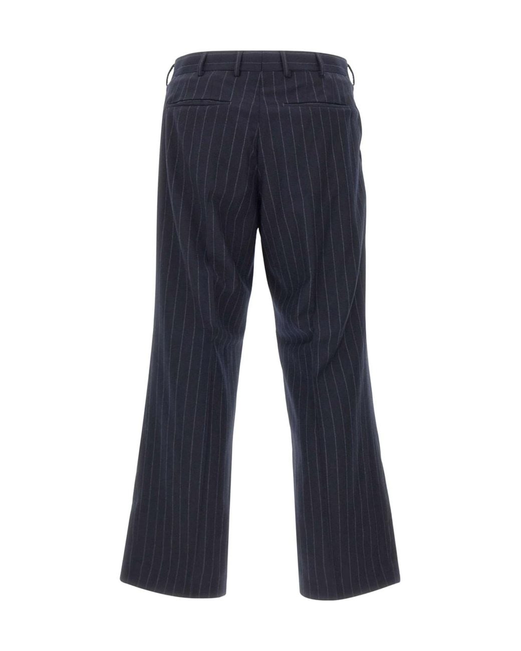 Pt Pantaloni Blue Pt Torino Quindici Pinstripe Wide-Leg Pants for men