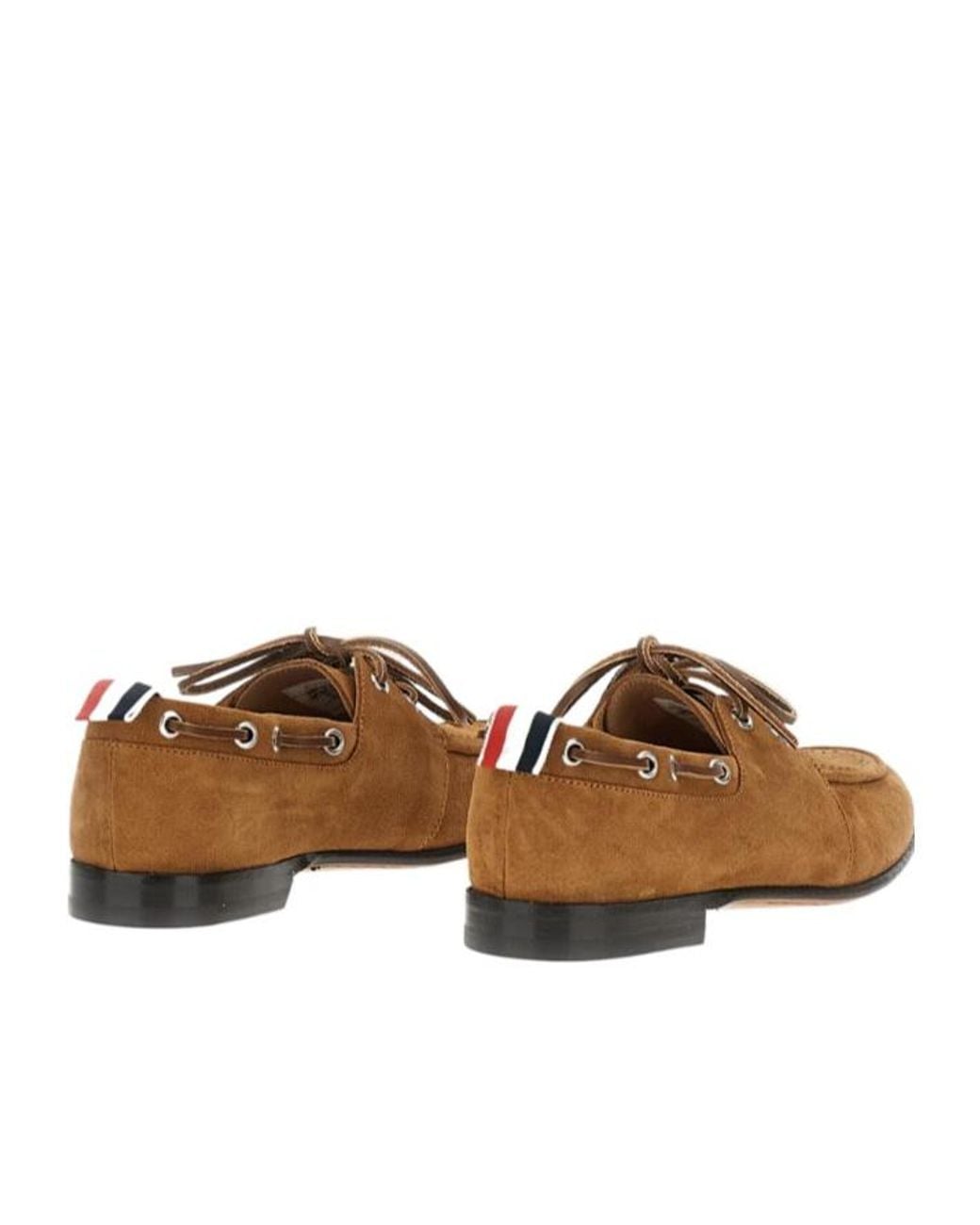 Thom Browne Brown Lace-Up Boat Shoes