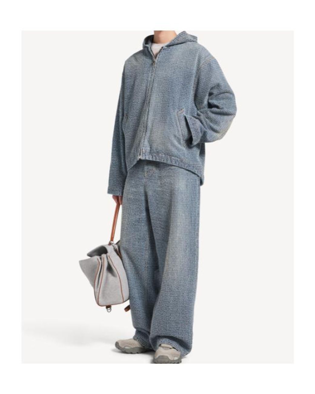 Balenciaga Blue Stitch Baggy Jeans for men