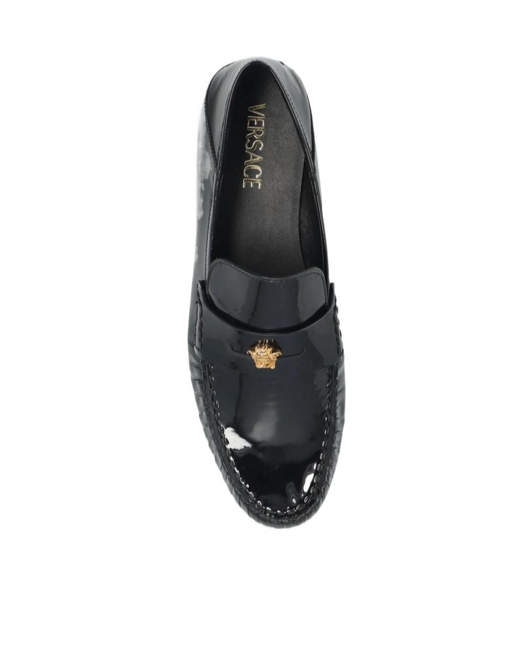 Versace Black Medusa Hardware Loafers
