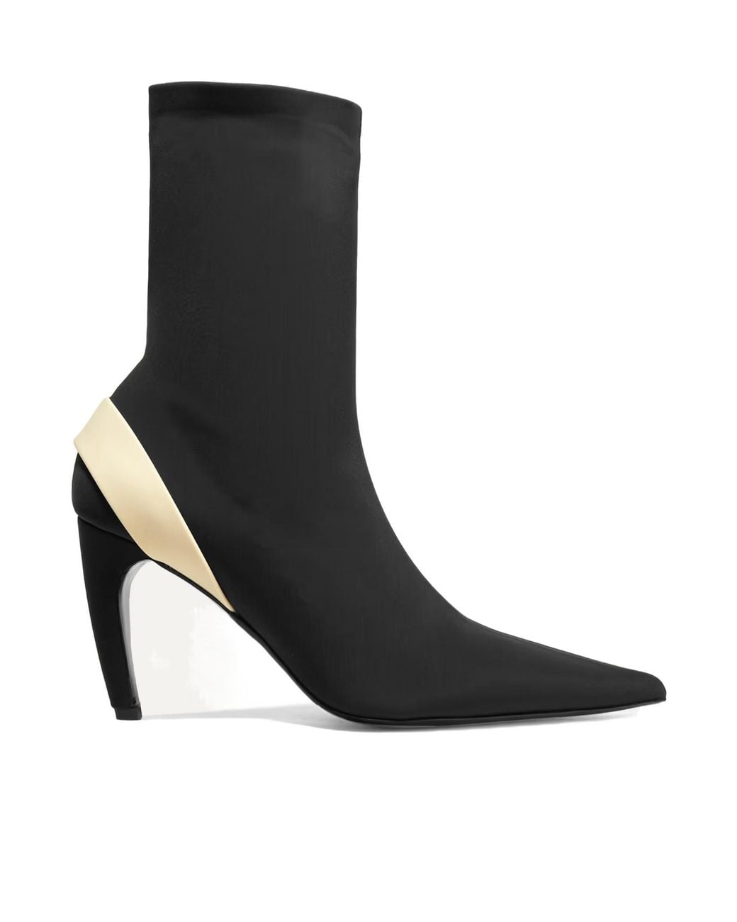 Proenza Schouler Black Pointed-Toe Knit Sock Boots