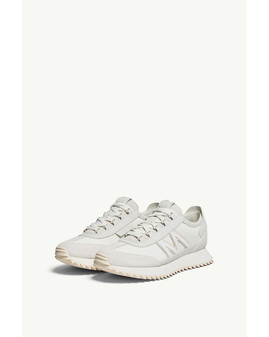Moncler White Pacey 2 Lace-Up Sneakers for men