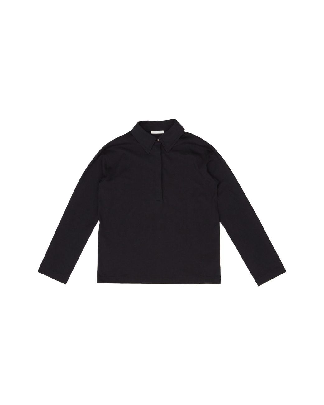 The Row Blue Long-Sleeved Polo Shirt