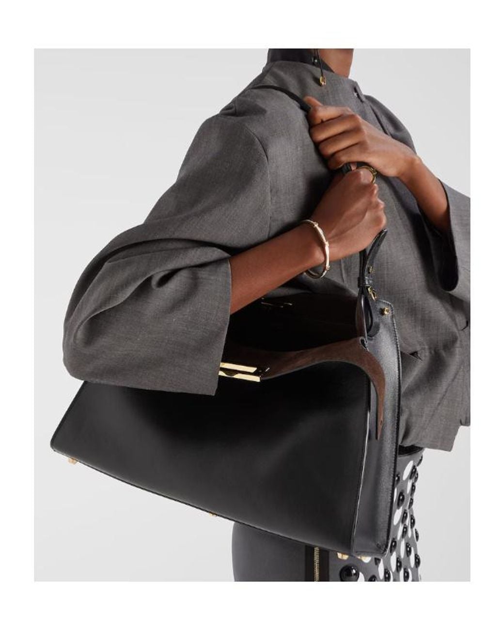 Fendi Black Way Medium Tote Bag
