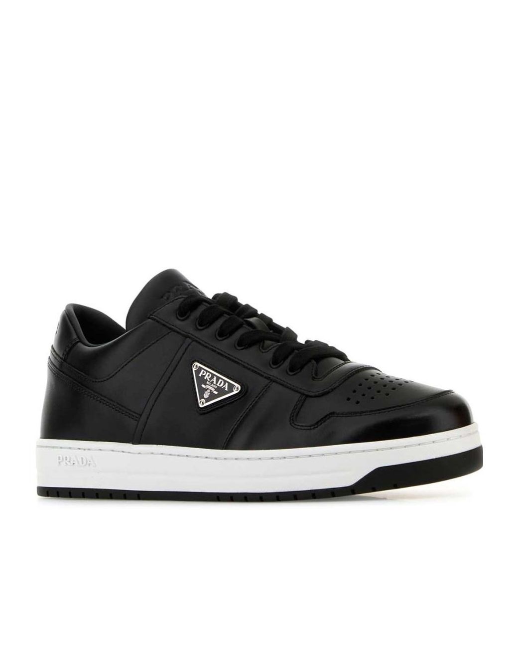 Prada Black Downtown Lace-Up Sneakers for men