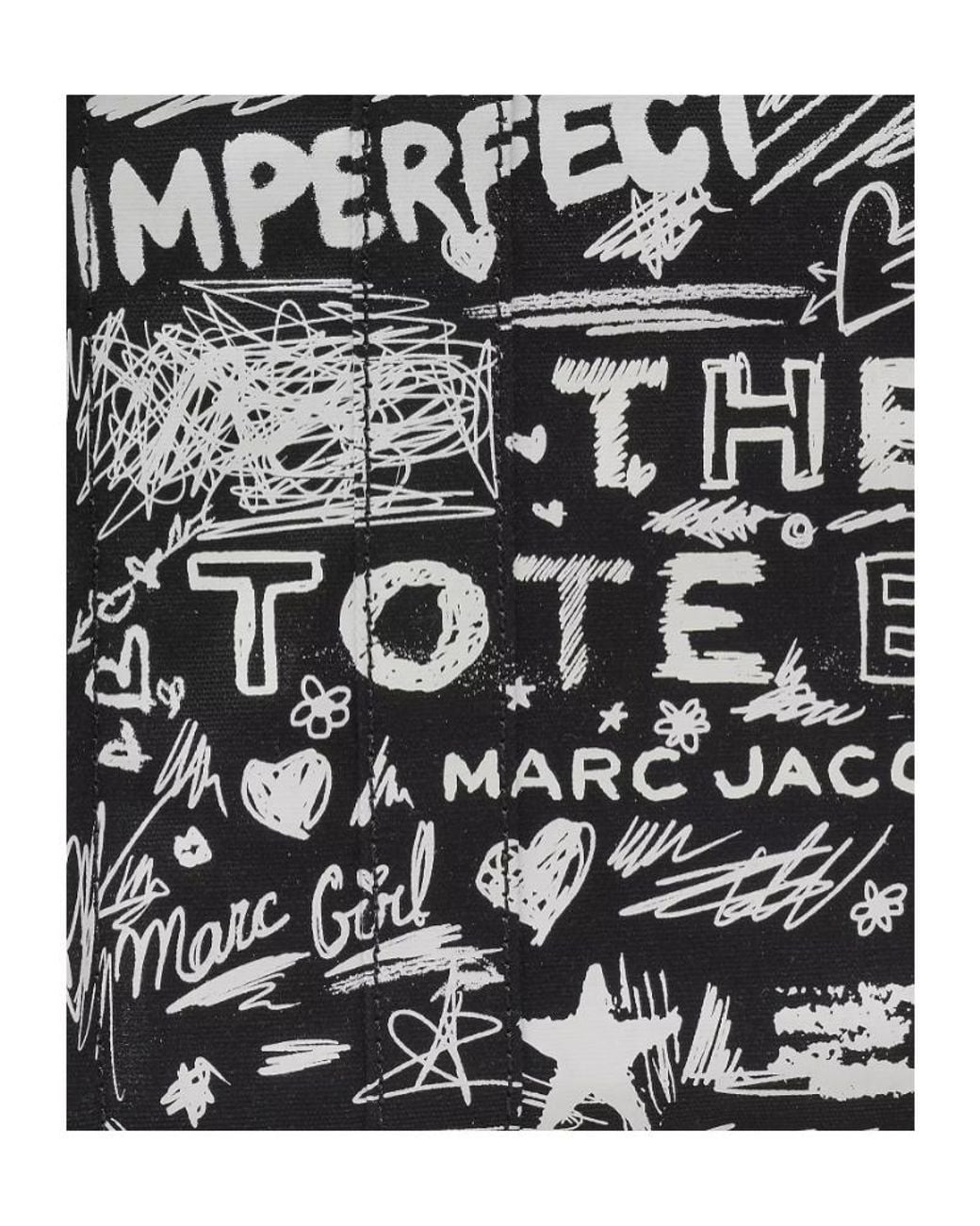 Marc Jacobs Black The Medium Printed Tote Bag