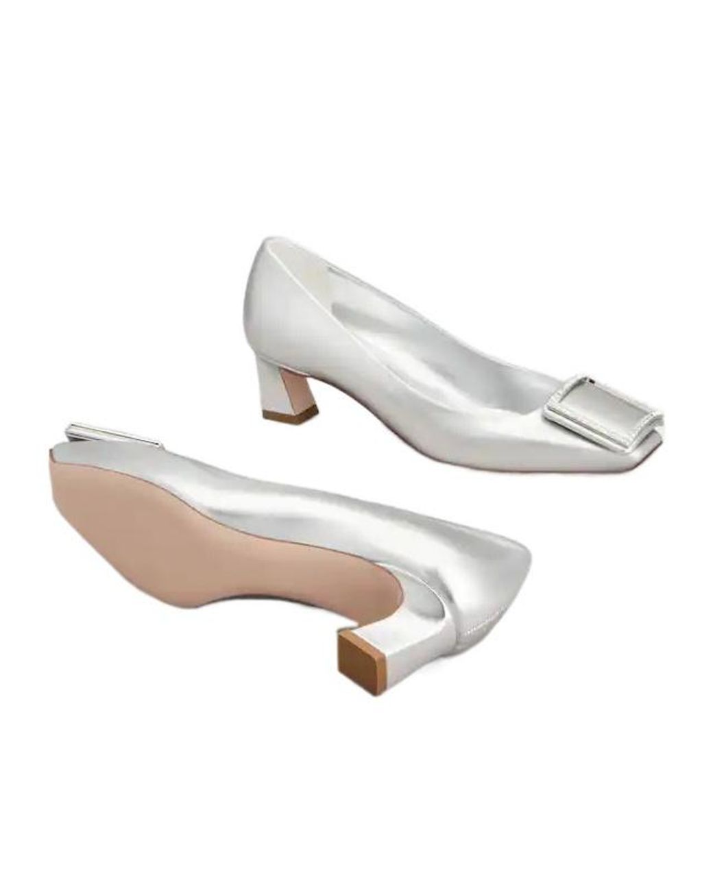 Roger Vivier White Trompette Pumps