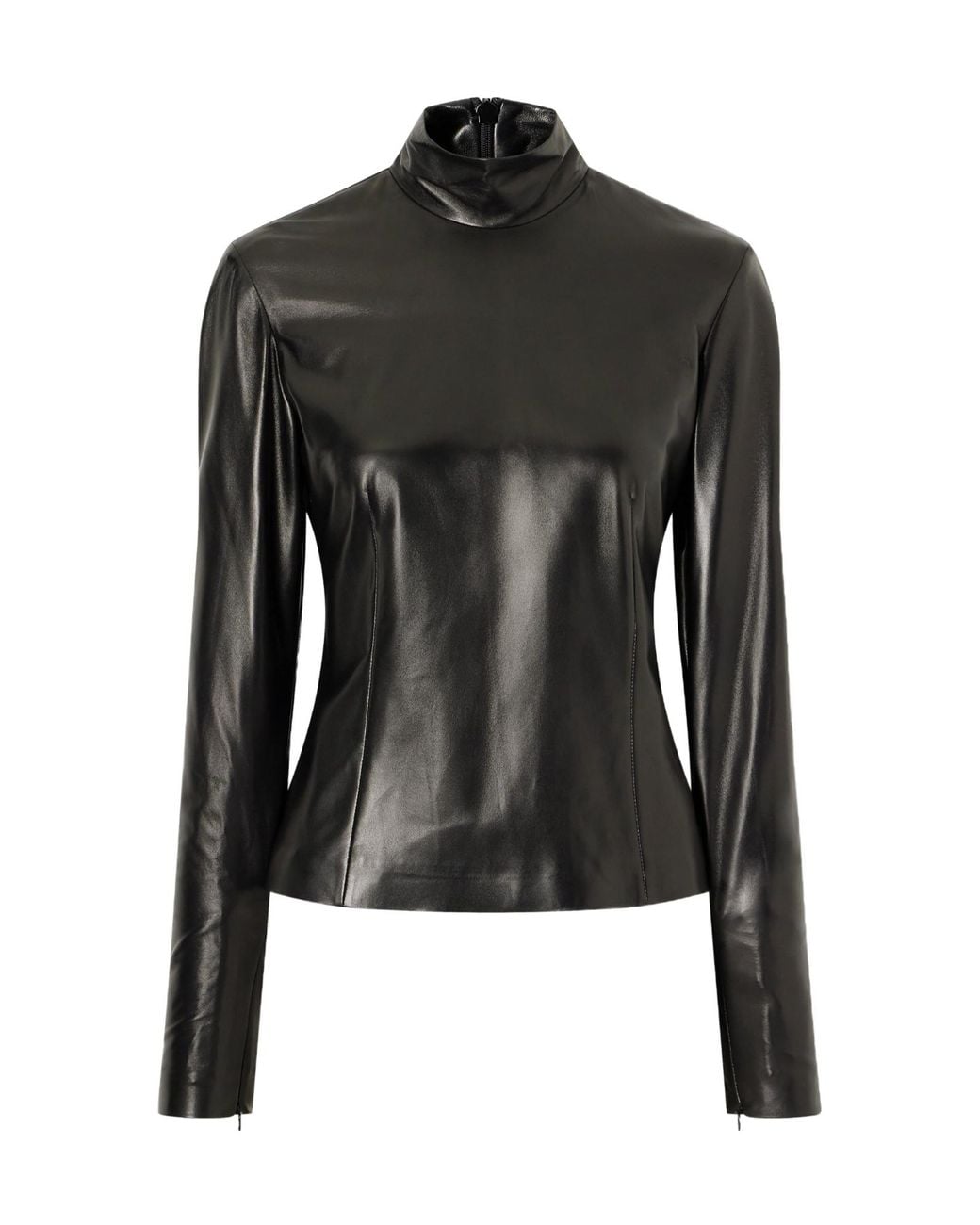 Gucci Black Long-Sleeve Turtleneck Top