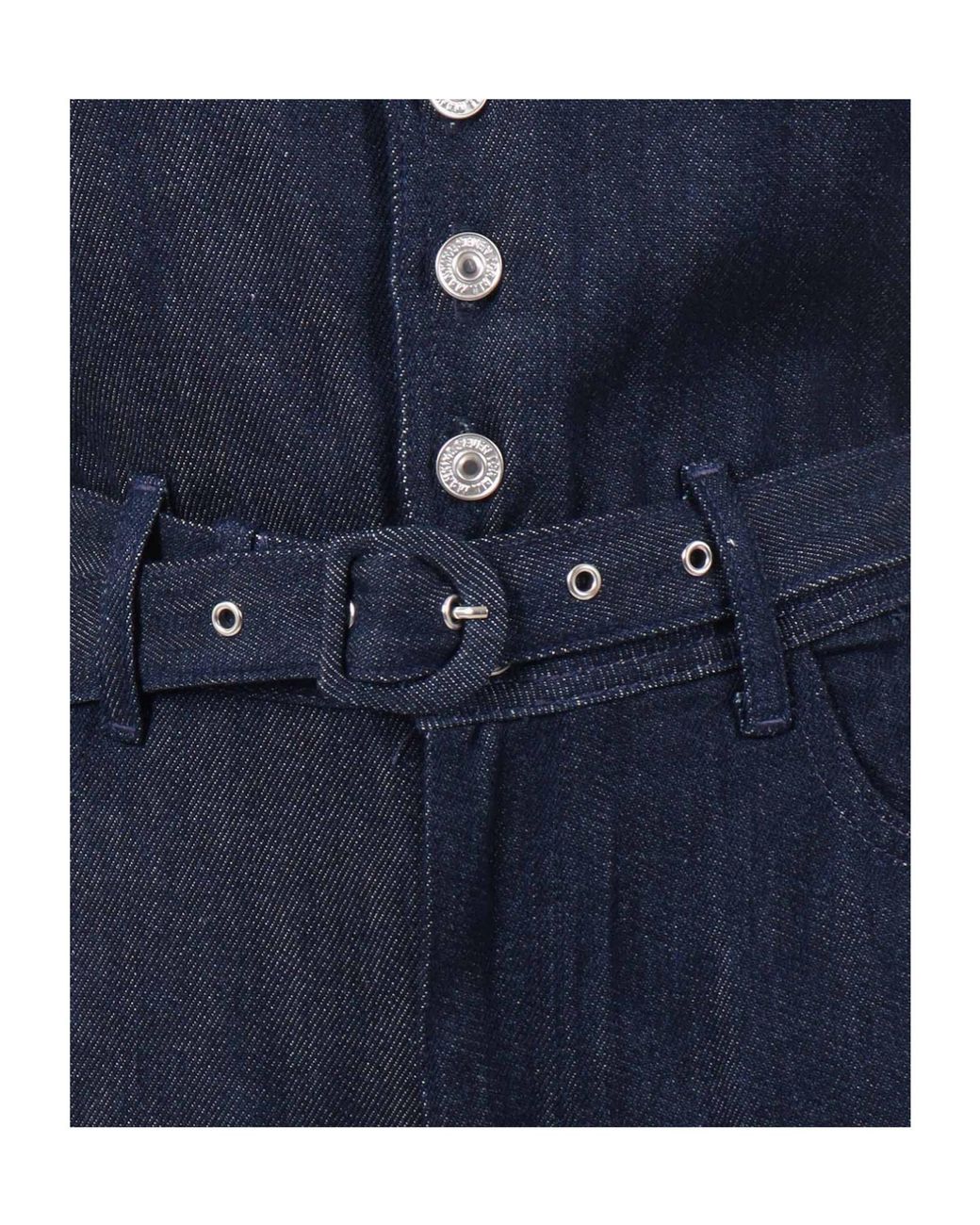 7 For All Mankind Blue Lustre Belted Jumpsuit