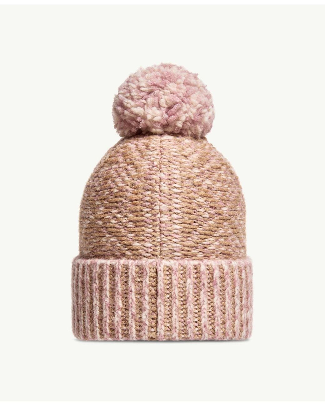 Moncler Pink Alpaca Wool Blend Beanie Hat