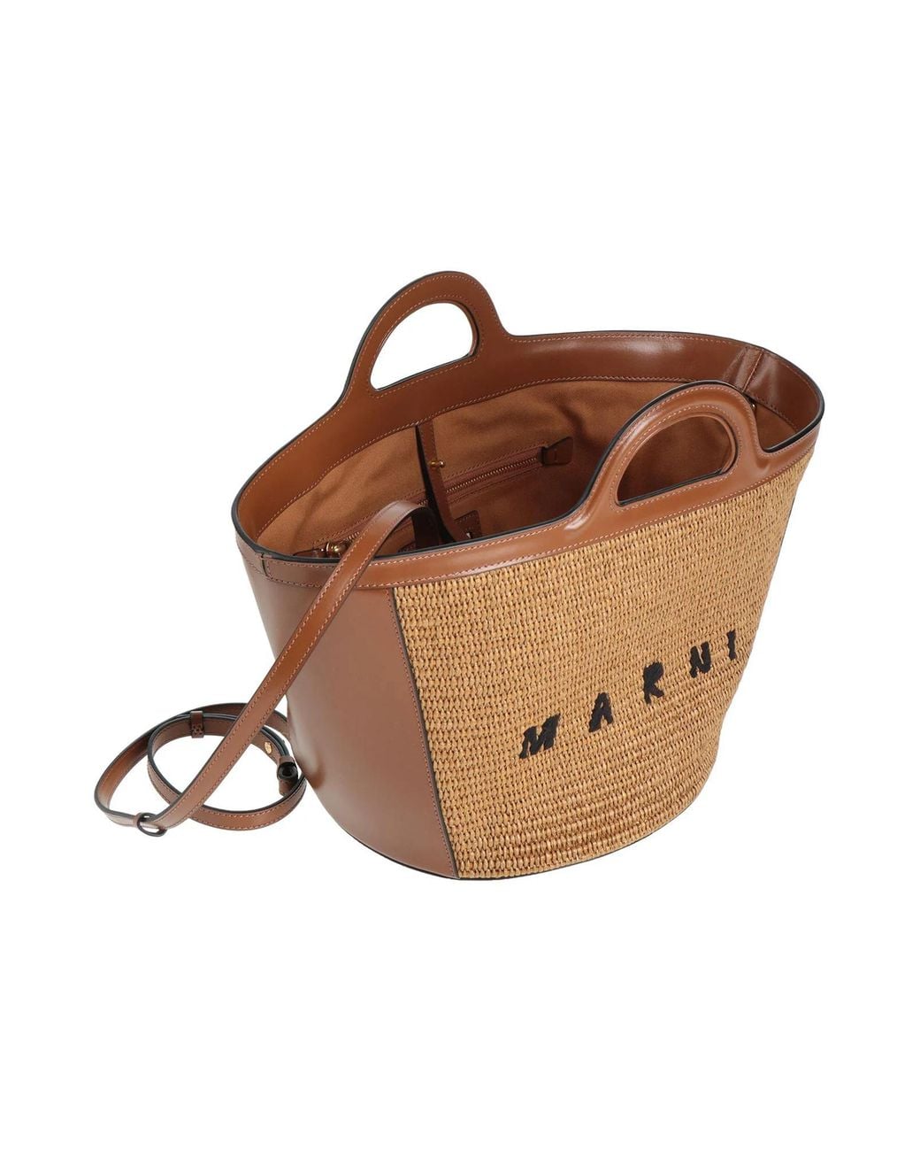 Marni Brown Two-Tone Tote Bag
