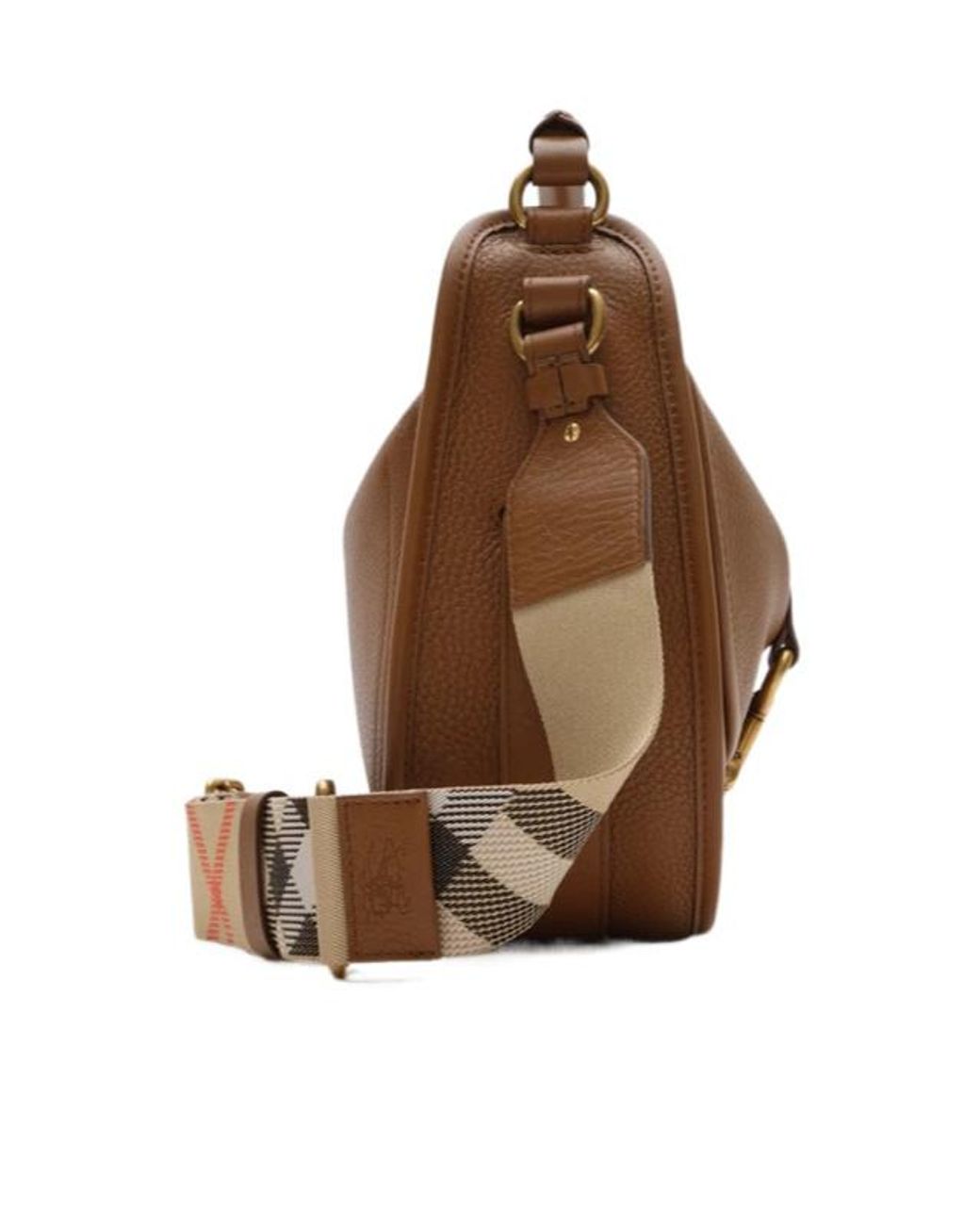 Burberry Brown Small B Clip Messenger Bag