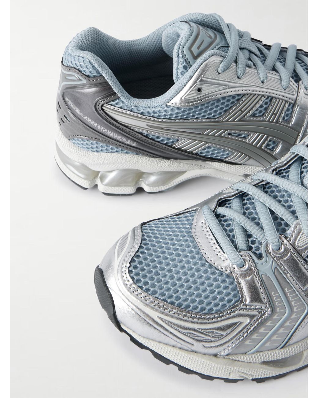 Asics Gray Rubber Trimmed Mesh Sneakers