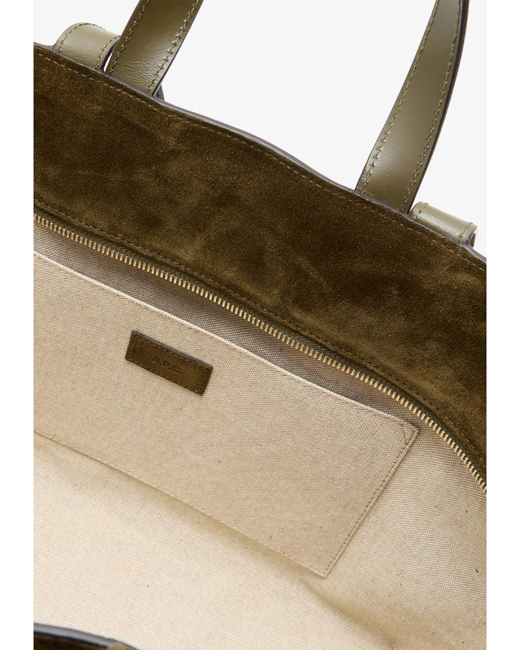 A.P.C. Green Le Drummer Tote Bag