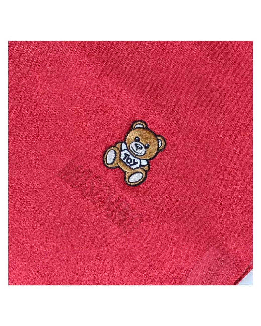 Moschino Red Logo Scarf for men