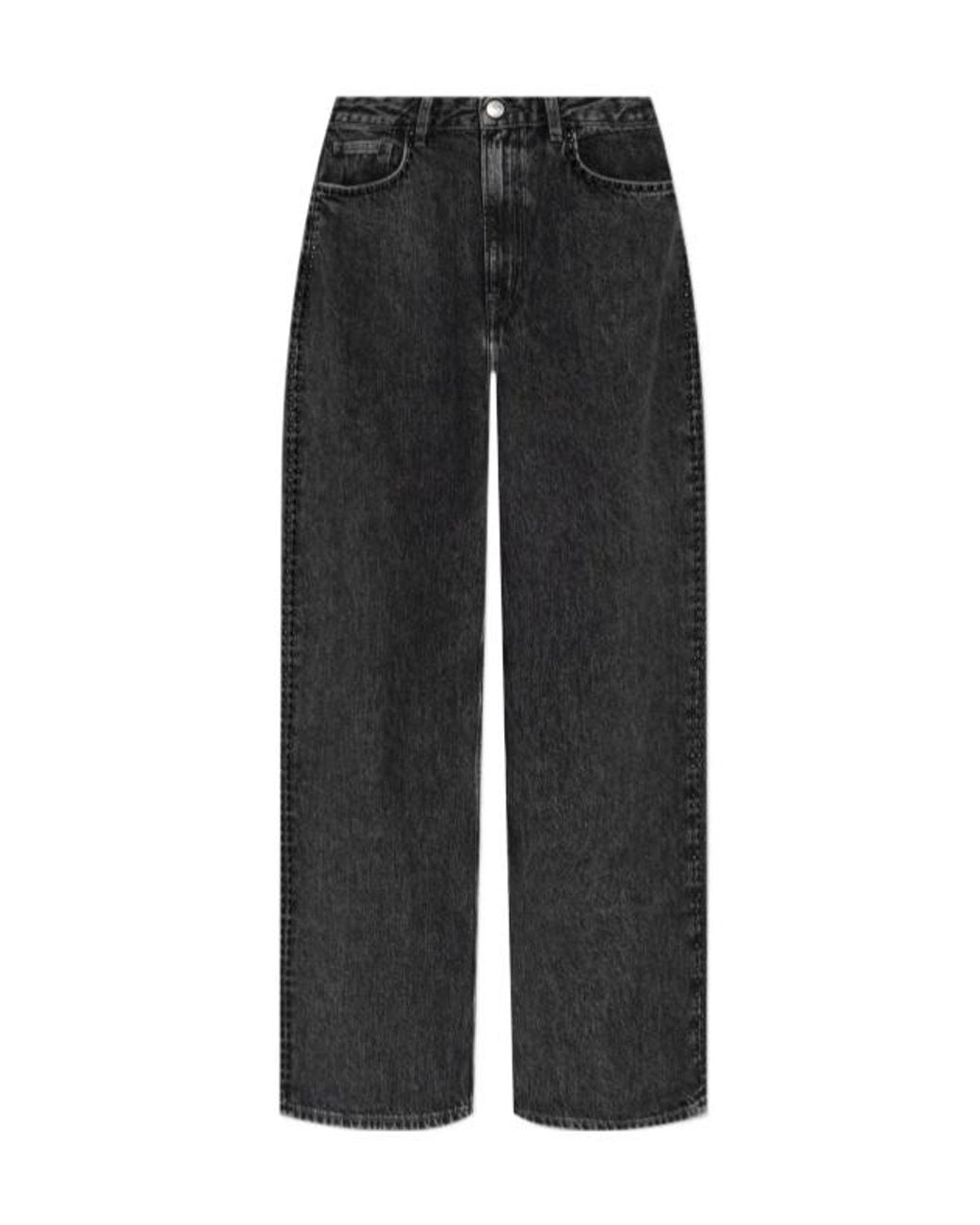 Samsøe & Samsøe Black Samsøe Samsøe Sashelly Studded Wide-Leg Jeans
