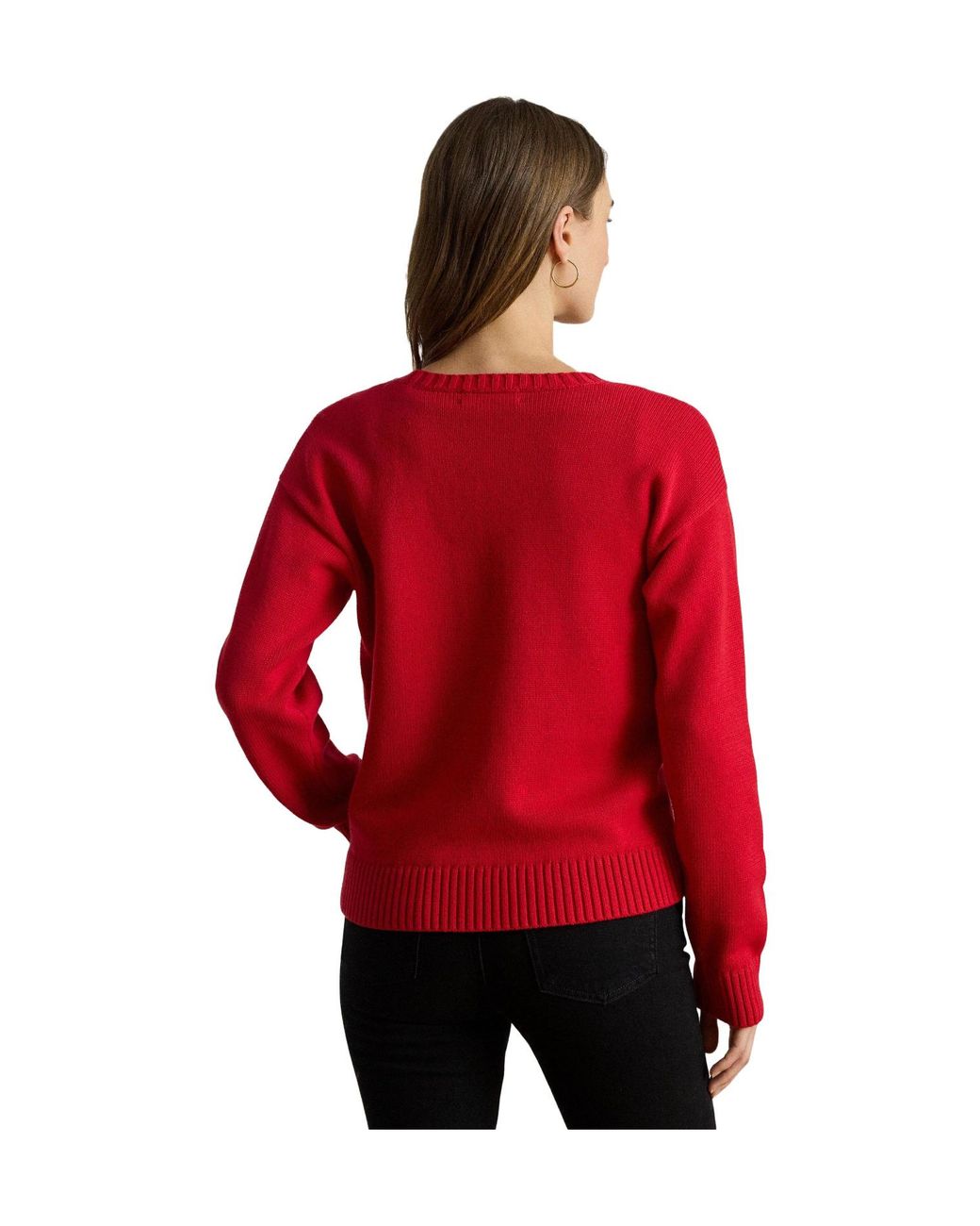 Ralph Lauren Red Crew Neck Jumper