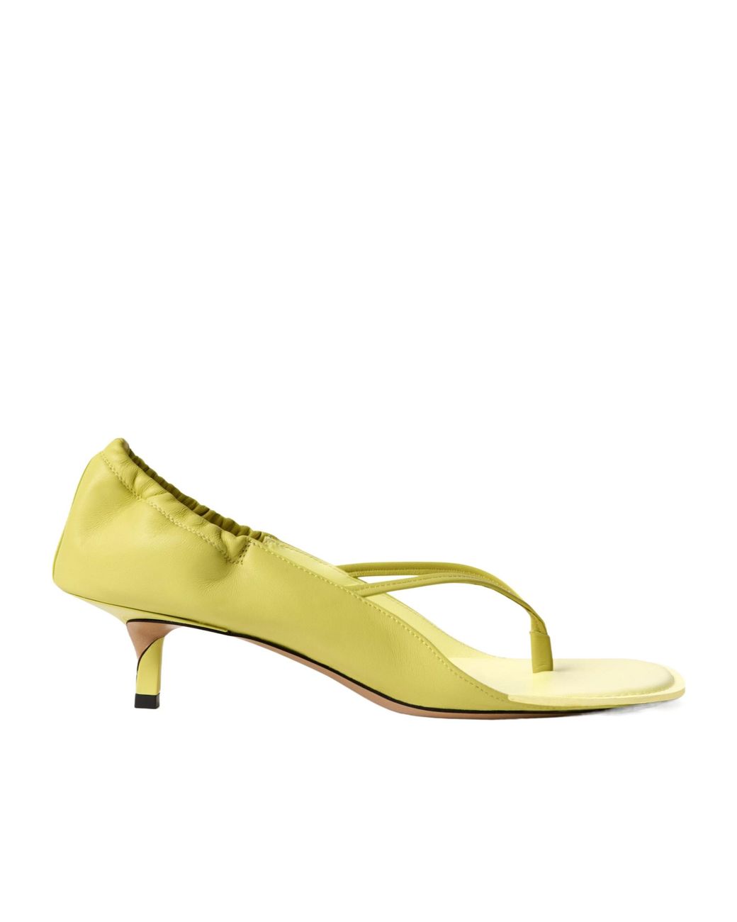 Jacquemus Yellow Round-Toe High-Heeled Sandals