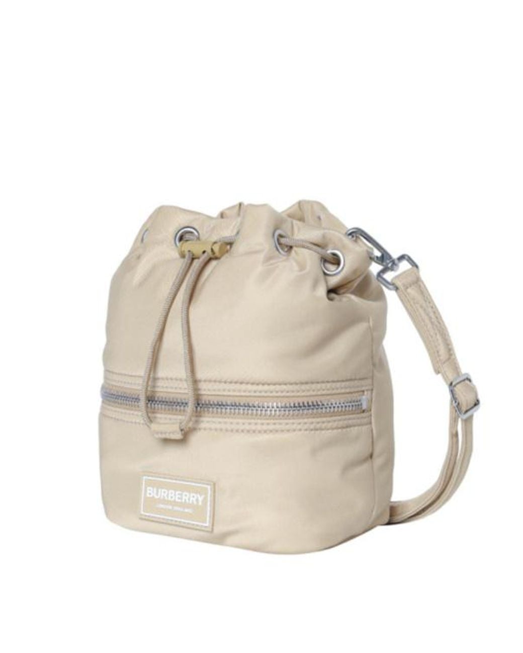 Burberry Natural Drawstring Bucket Bag