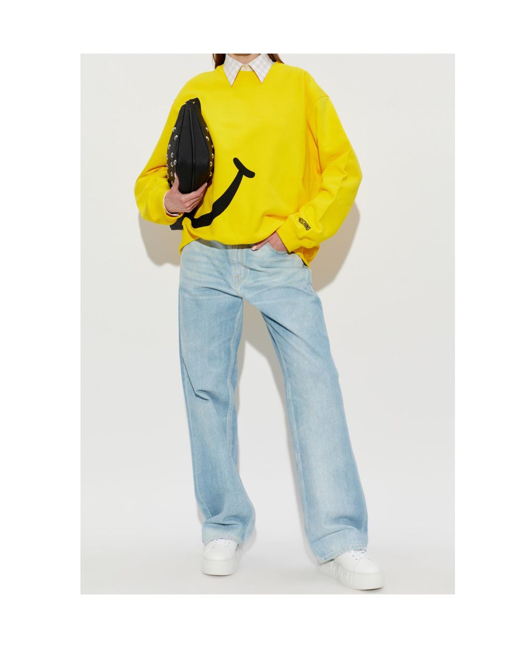 Moschino Yellow Smiley Printed Sweatshirt