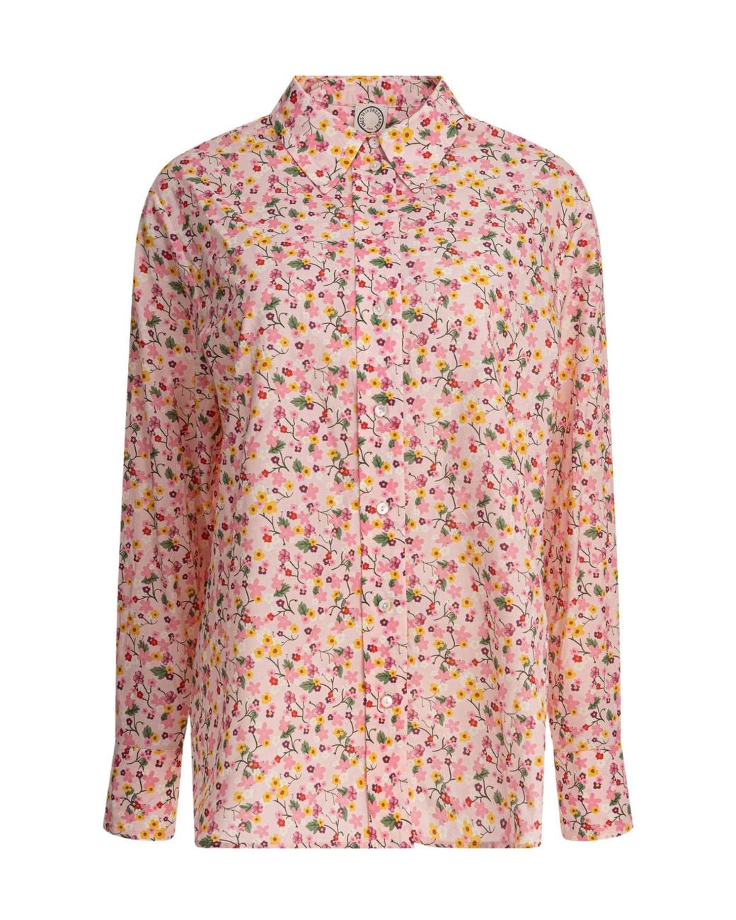 Ines De La Fressange Paris Pink Floral Long Sleeve Top