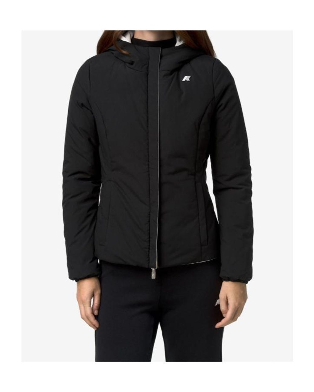 K-Way White Lilyst Warm Hooded Jacket