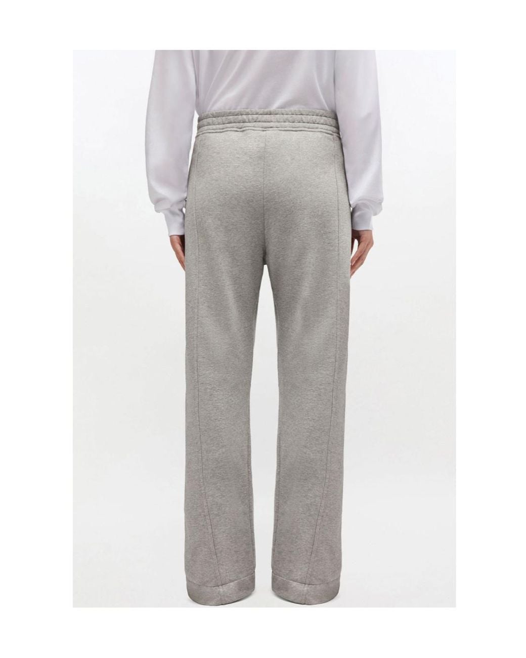 Ganni Gray Logo Embroidered Sweatpants