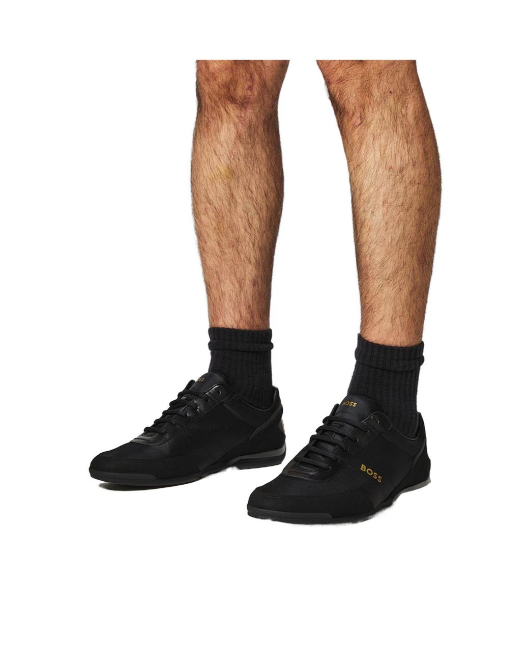Boss Black Lowtop Laceup Trainer for men