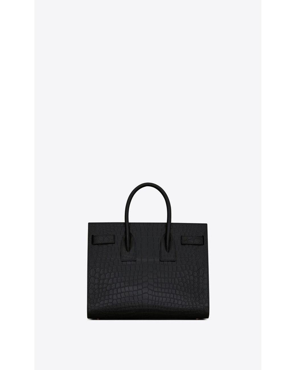 Saint Laurent Black Sac De Jour Tote Bag