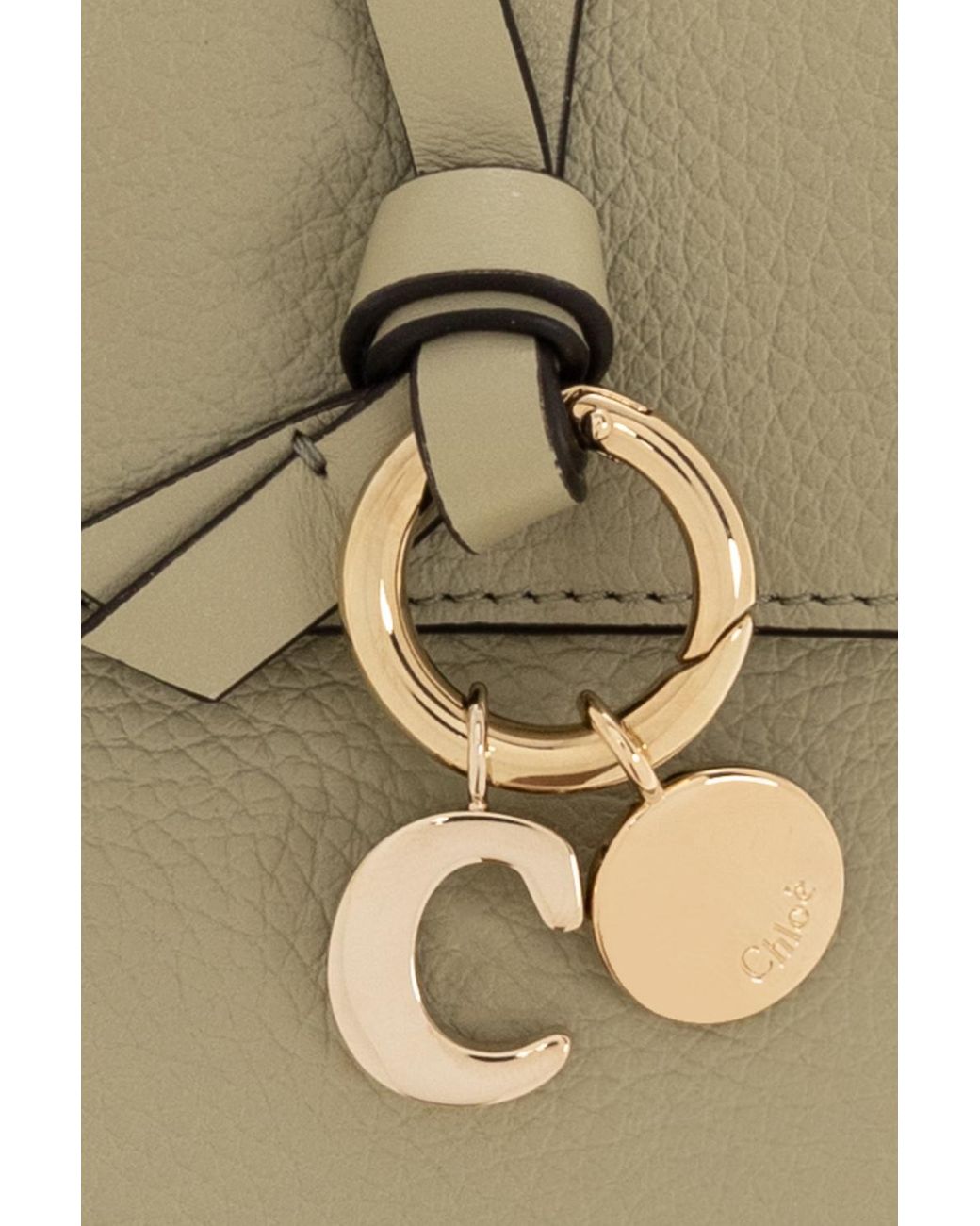 Chloé Metallic Alphabet-Strap Card Holder